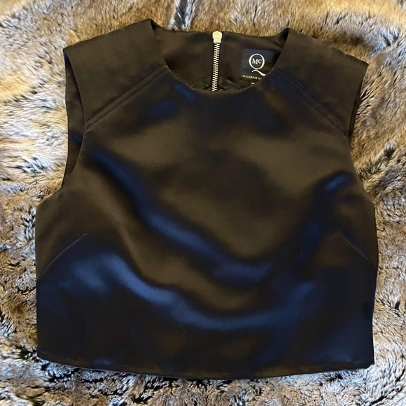 Alexander McQueen Tops - Alexander McQueen Black Cropped Top
